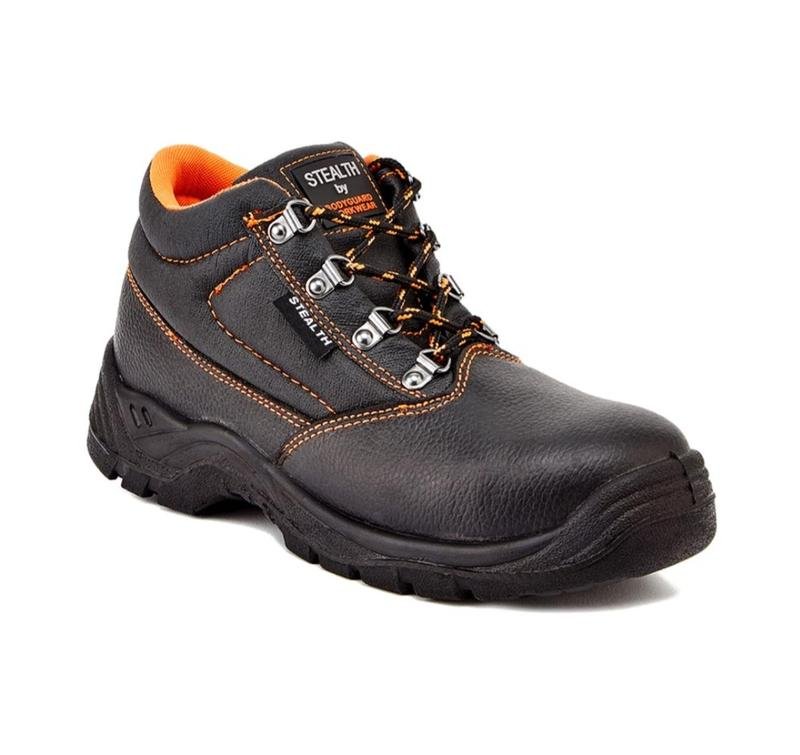 Мужские Bodyguard Workwear Ботинки Чёрные Кожа 44