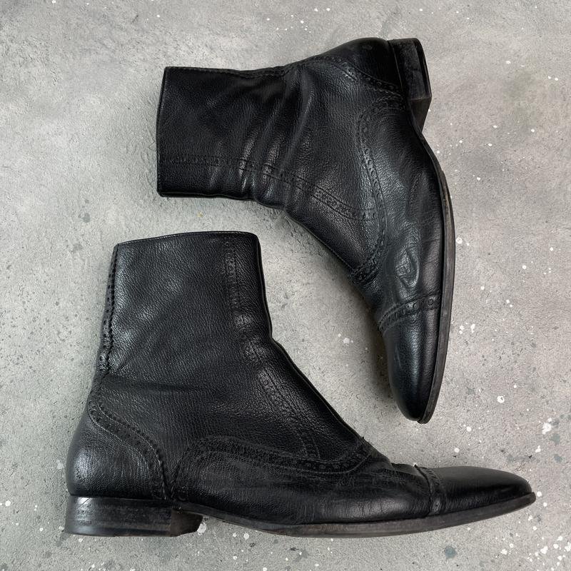 Homme Bally Bottes Noir Cuir 40.5