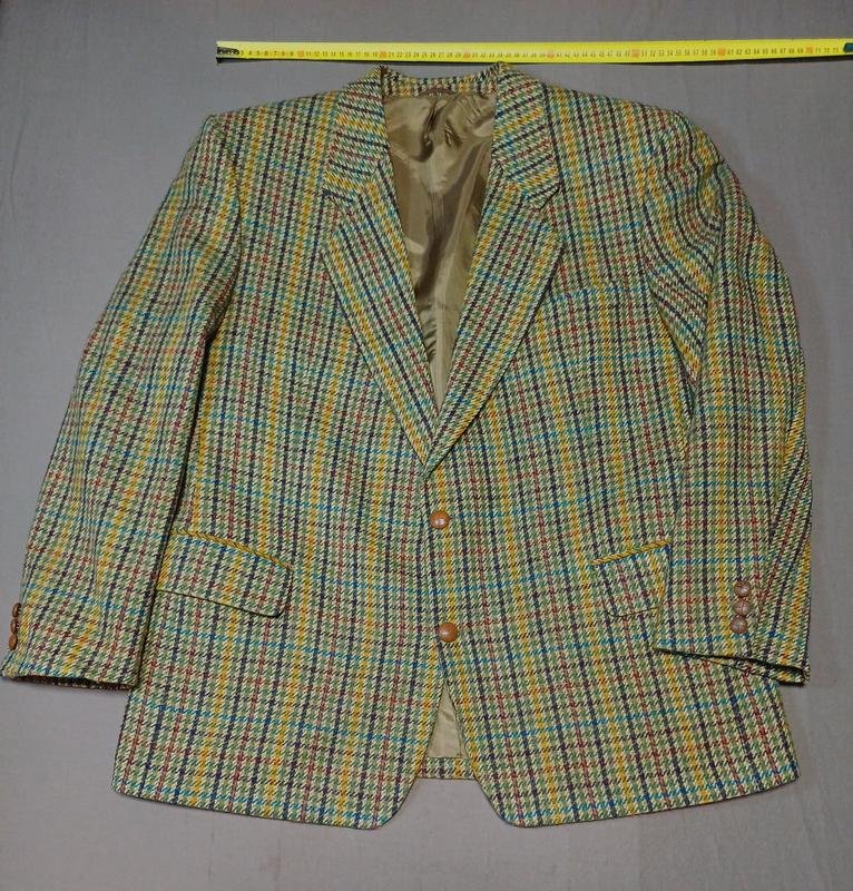 Homme Pierre Laffitte Blazer Multicolore Laine 42
