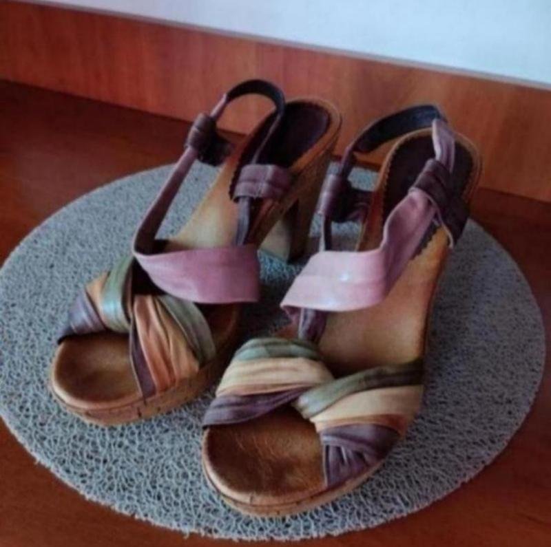 Женские VENEZIA Босоножки Хаки Кожа 40