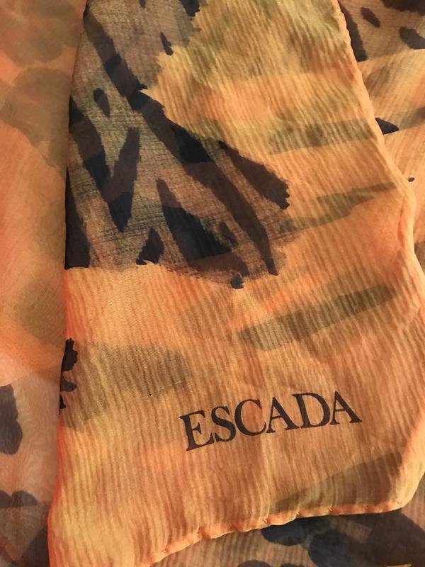 Женский Escada Шарф Оранжевый Шелк