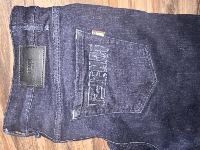 Homme Fendi Jeans Bleu Marine Denim 34 / L / 50