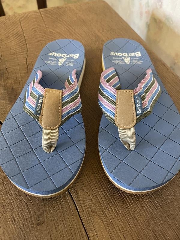 Damen Barbour Flip-Flops Blau 38