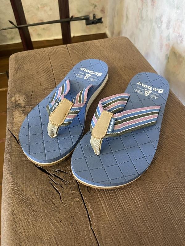 Damen Barbour Flip-Flops Blau 38
