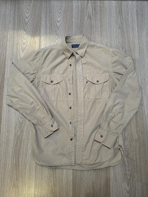 Herren Polo Jeans Hemd Beige Baumwolle 36 / S / 44