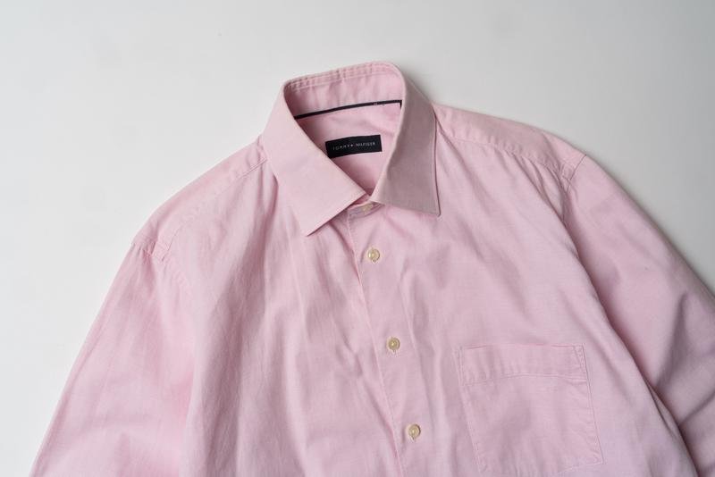 Uomo Tommy Hilfiger Camicia Rosa Cotone 38 / M /
