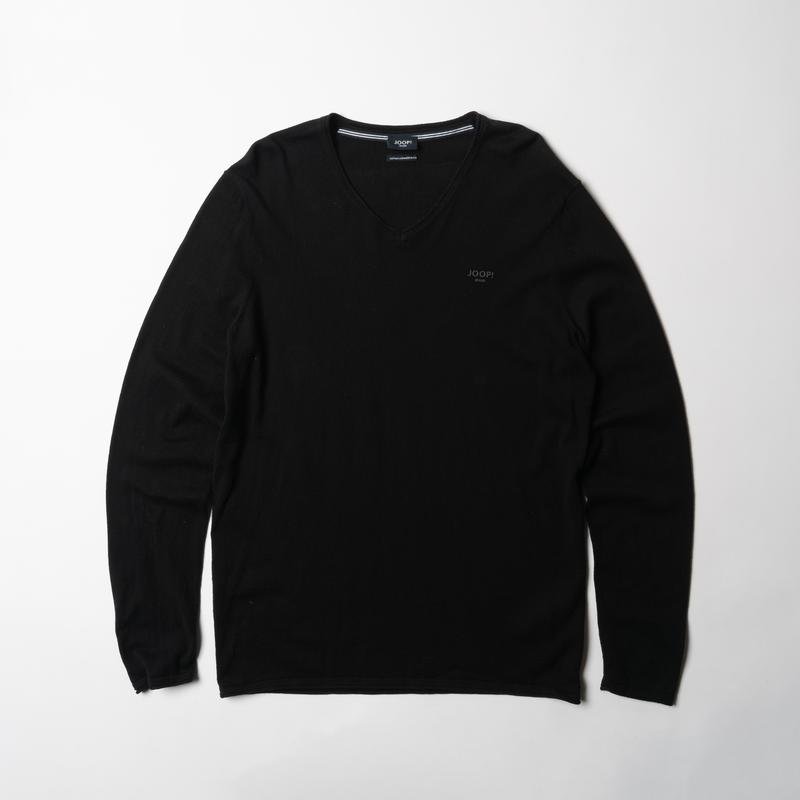 Herren JOOP! Pullover Schwarz Baumwolle Kaschmir M