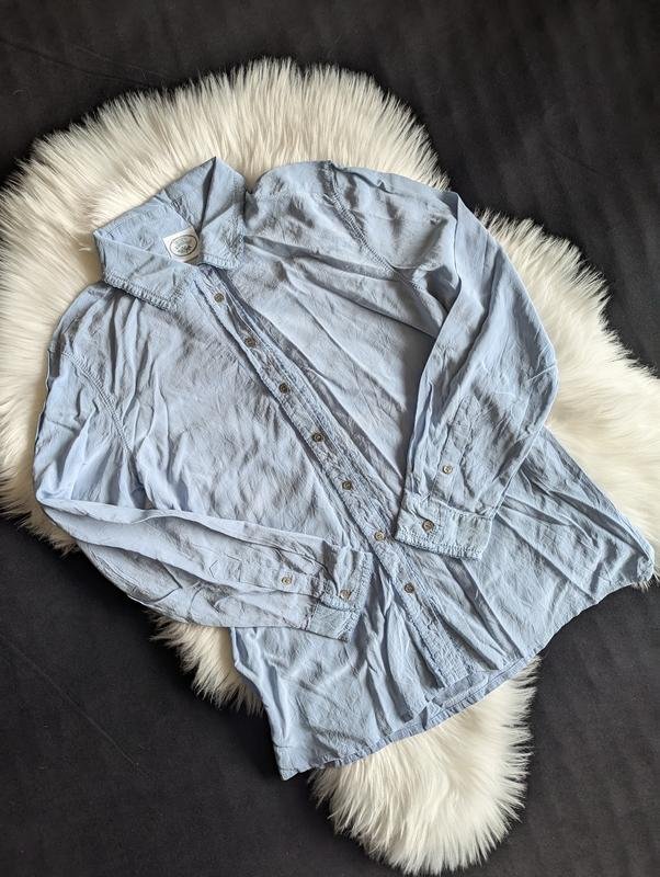 Damen Laura Ashley Hemd Blau Seide 38 / M / 46