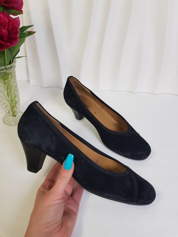 Women Gabor Heels Black Suede 39