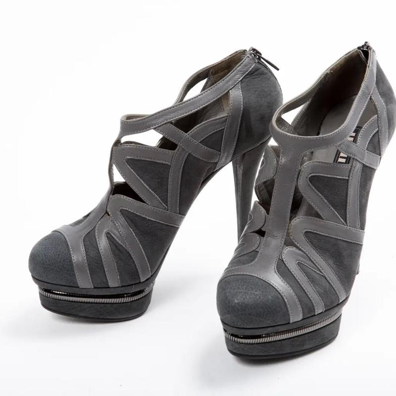 Women Le Silla Ankle Boots Grey Suede 40