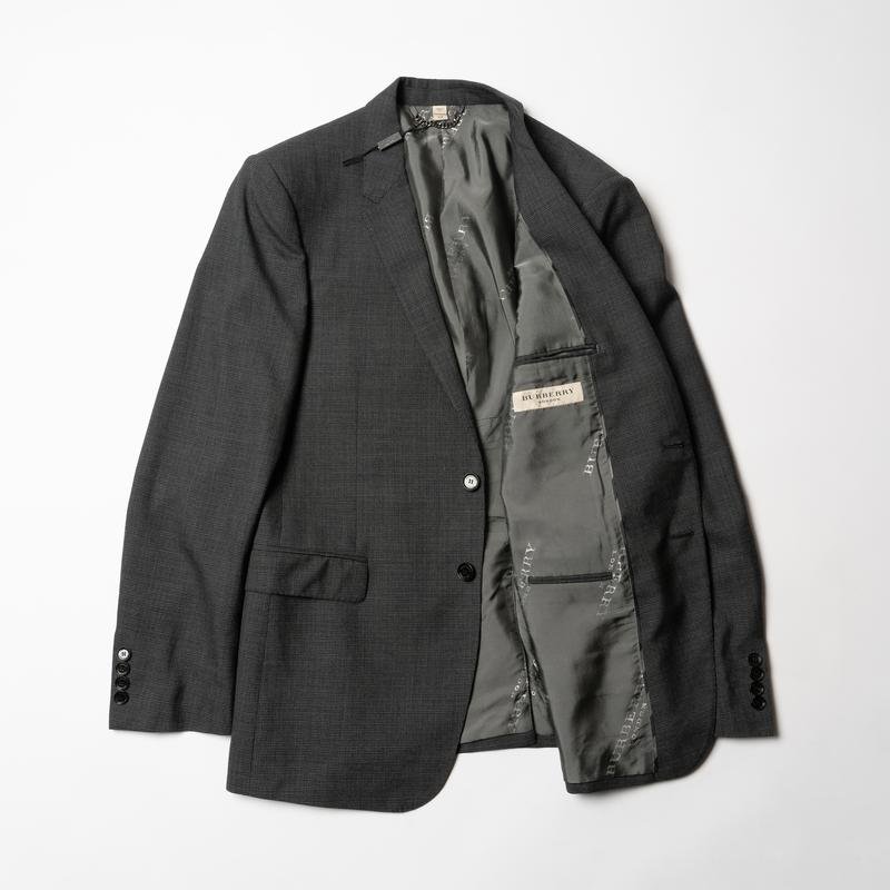 Мужской Burberry Пиджак Серый Шерсть 38 / M / 46