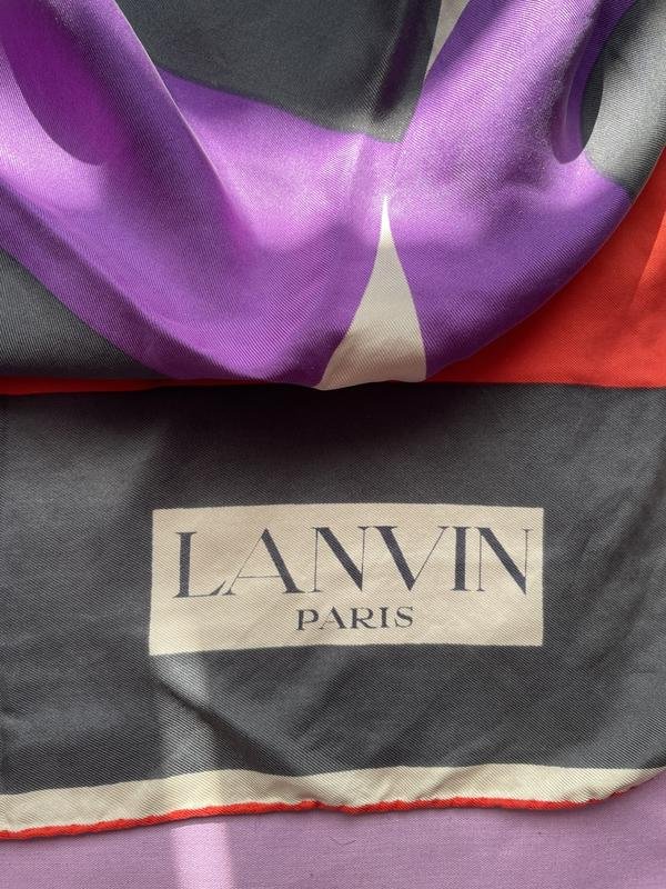 Шарф Lanvin Разноцветный Шелк