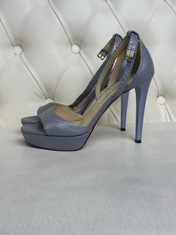 Женские Jimmy Choo Босоножки Голубой Кожа 40