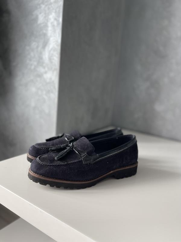 Damen Sioux Slipper Marineblau Wildleder 39