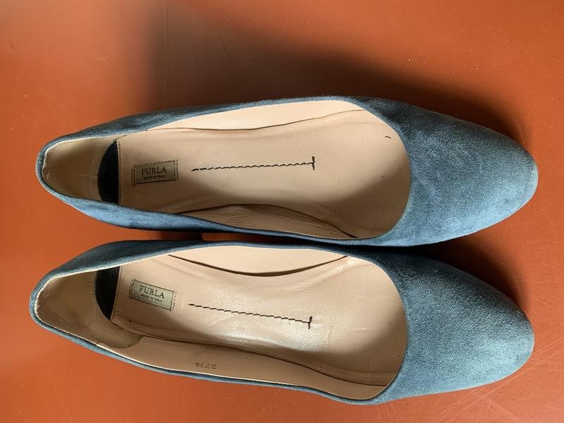 Женские Furla Туфли Синий Замша 37.5