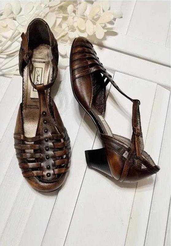 Women Janet D Heels Brown Leather 40
