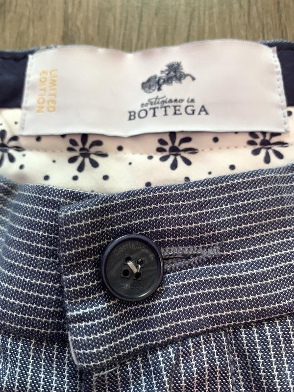 Homme Bottega Veneta Pantalon Bleu Marine Coton 32