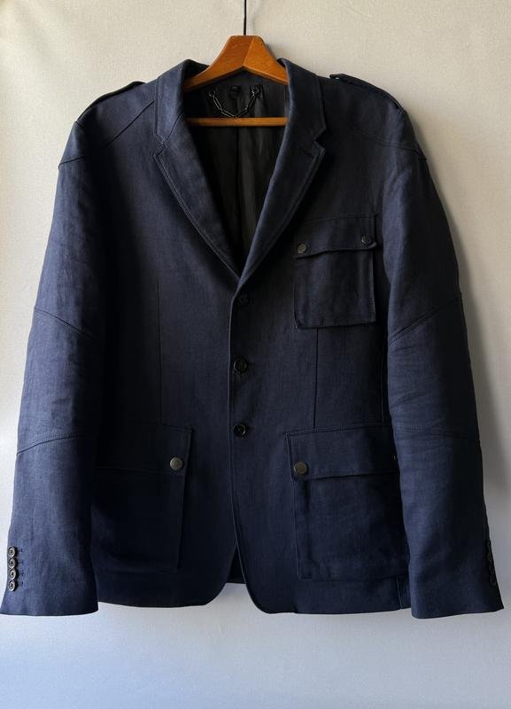 Men Belstaff Blazer Navy Linen 38 / M / 46