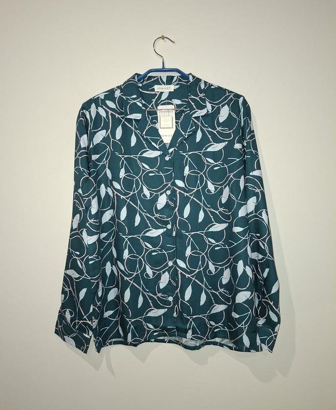 Women Femilet Pajama Shirt Green Viscose 38 / M /