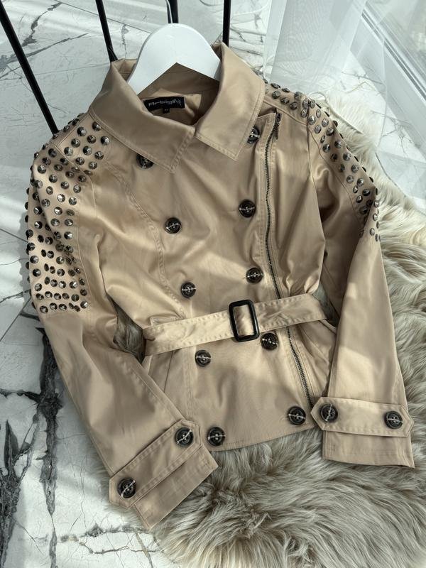 Women ARTIOLI Trench Coat Beige Polyester 34 / XS