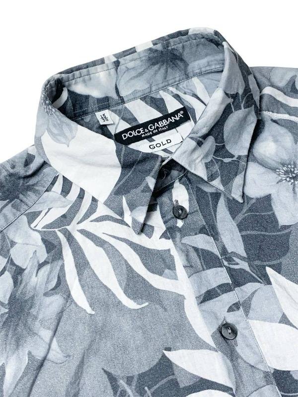 Мужской Dolce & Gabbana Рубашка Серый Хлопок 34 /