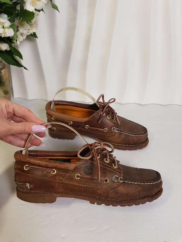 Women Timberland Loafers Brown Leather 38