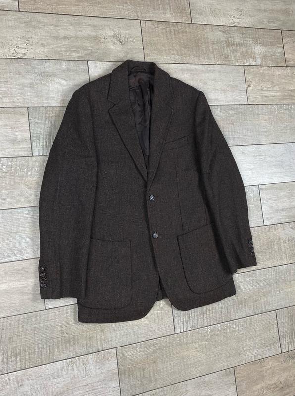 Men Burberry Blazer Brown Tweed 38 / M / 46