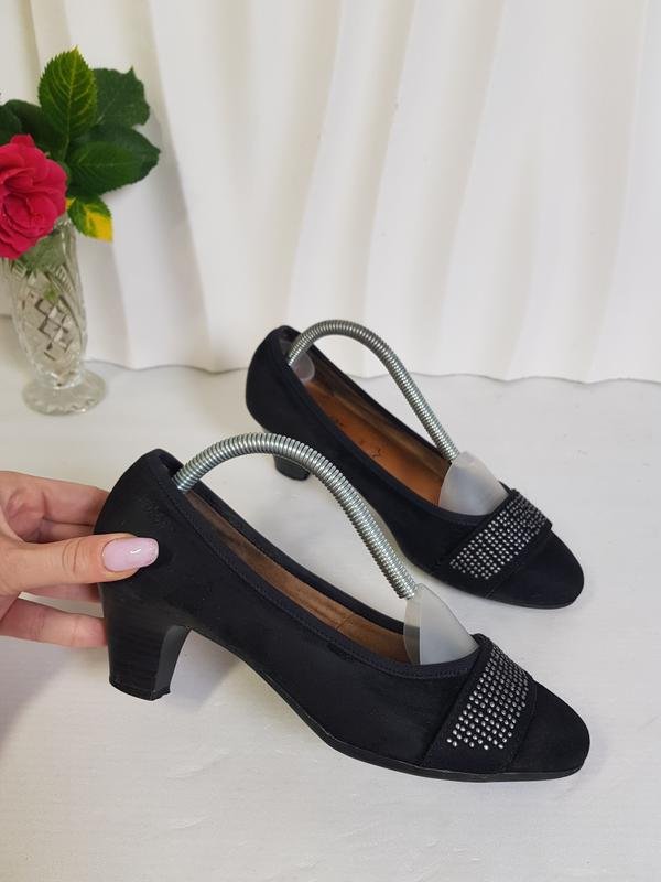 Damen Go Soft Absatzschuhe Schwarz Wildleder 36.5