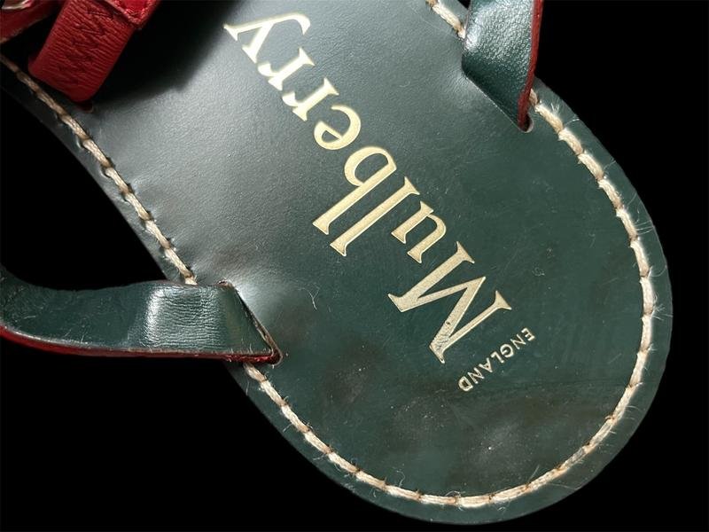 Женские Mulberry Сандалии Красные Кожа 38.5