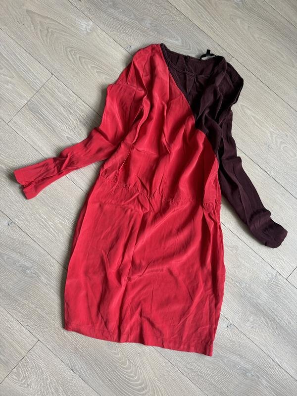 Женское Tibi Платье Бордовый Шелк 36 / S / 44