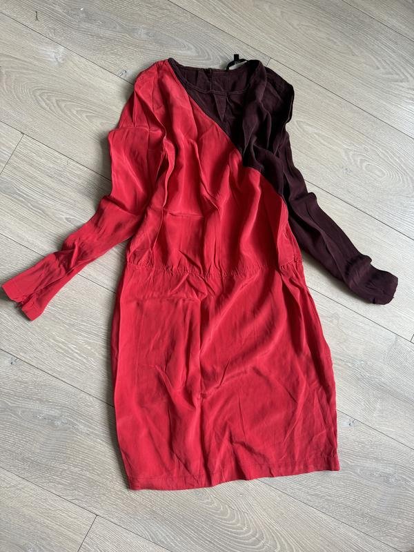 Женское Tibi Платье Бордовый Шелк 36 / S / 44