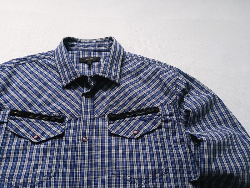 Uomo Diesel Camicia Grigia Cotone M