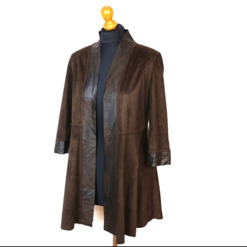 Donna Joseph Ribkoff Cardigan Marrone Suede 40 / L