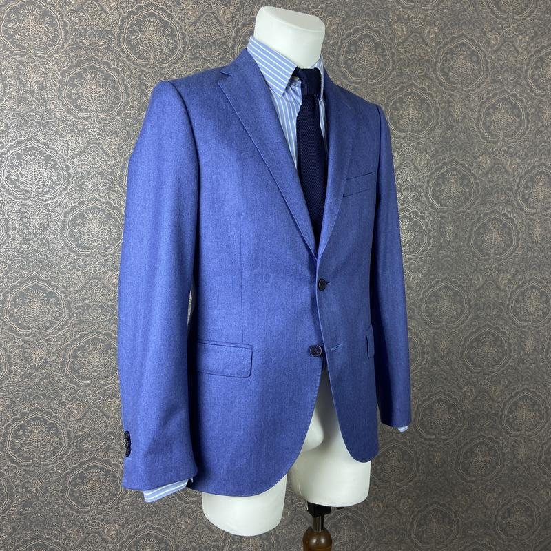 Men Tomasso Blazer Blue Wool 38 / M / 46