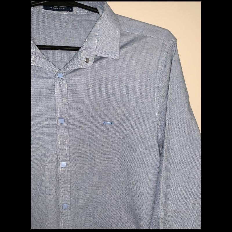 Мужская Blackstone Рубашка Голубая Лайкра 38 / M /