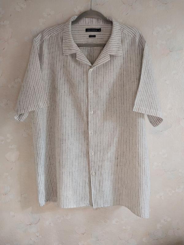 Homme French Connection Chemise Noire Lin 52