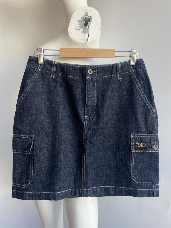 Women Pepe Jeans Skirt Navy Cotton S
