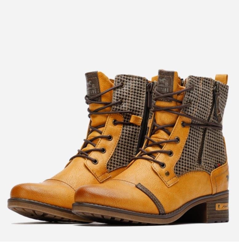 Donna Mustang Stivali Oro Pelle 37