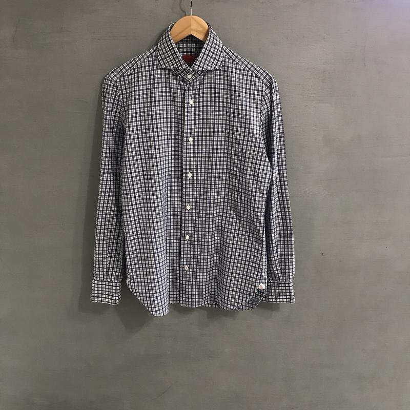 Мужской Isaia Napoli Рубашка Белая Хлопок 36 / S /