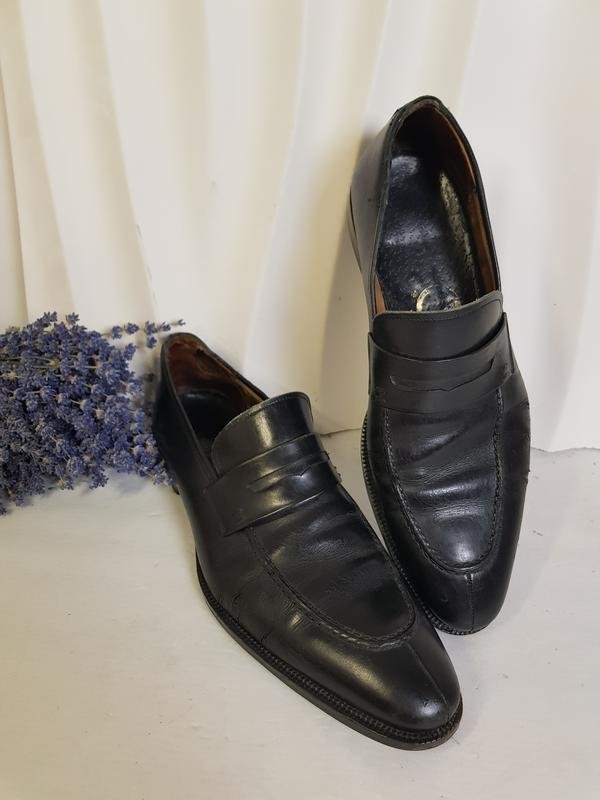 Men Heels Black Leather 43.5