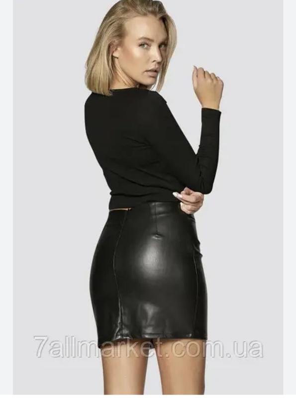Женская Versace Юбка Чёрная Кожа ХS