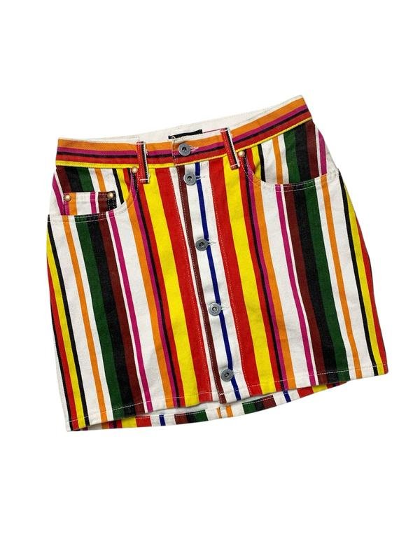 Donna Gonna in Jeans Vintage Multicolore Denim 36