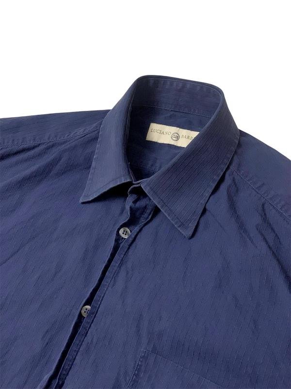 Men Luciano Barbera Shirt Navy Cotton 42 / XL / 50