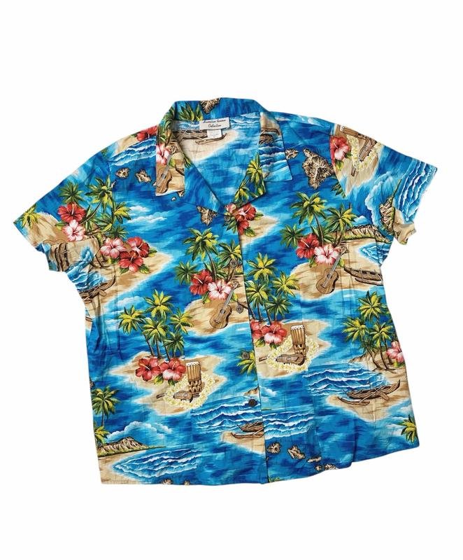 Men Hawaiian Collection T-Shirt Multicolor Cotton