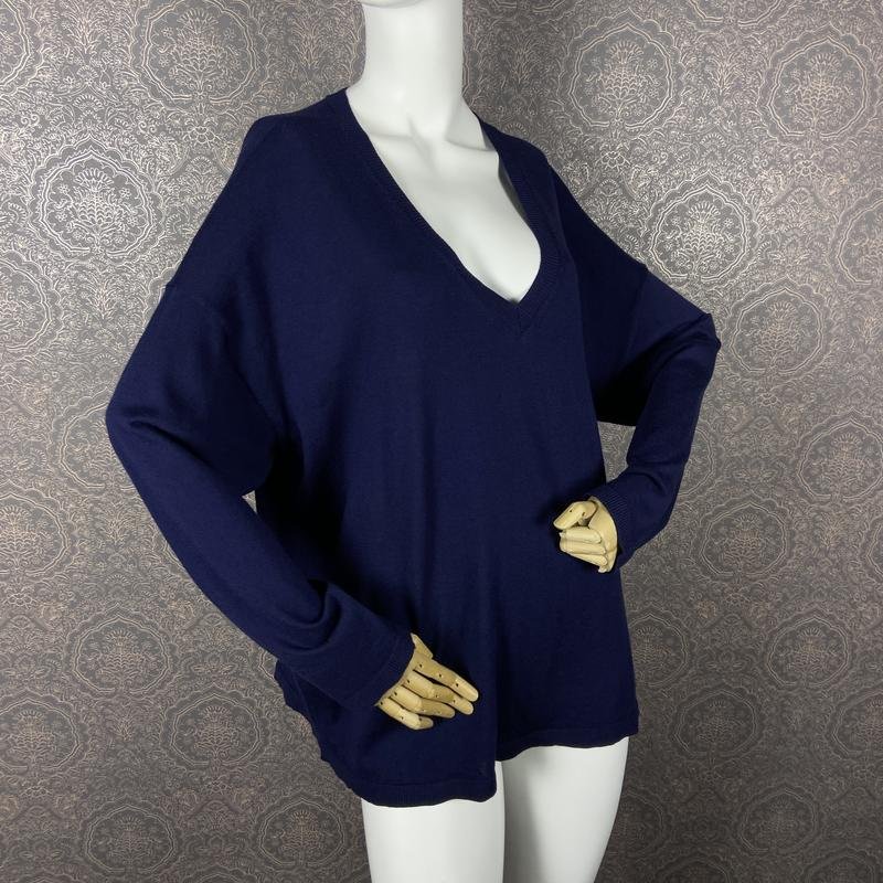 Femme Marks & Spencer Pull Bleu Marine Laine 42 /