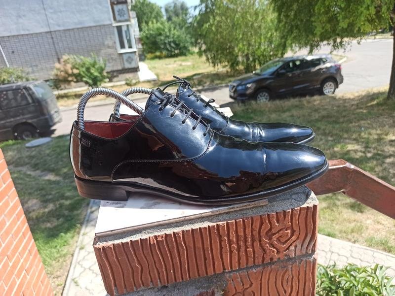 Men Boss Heels Black Leather 43