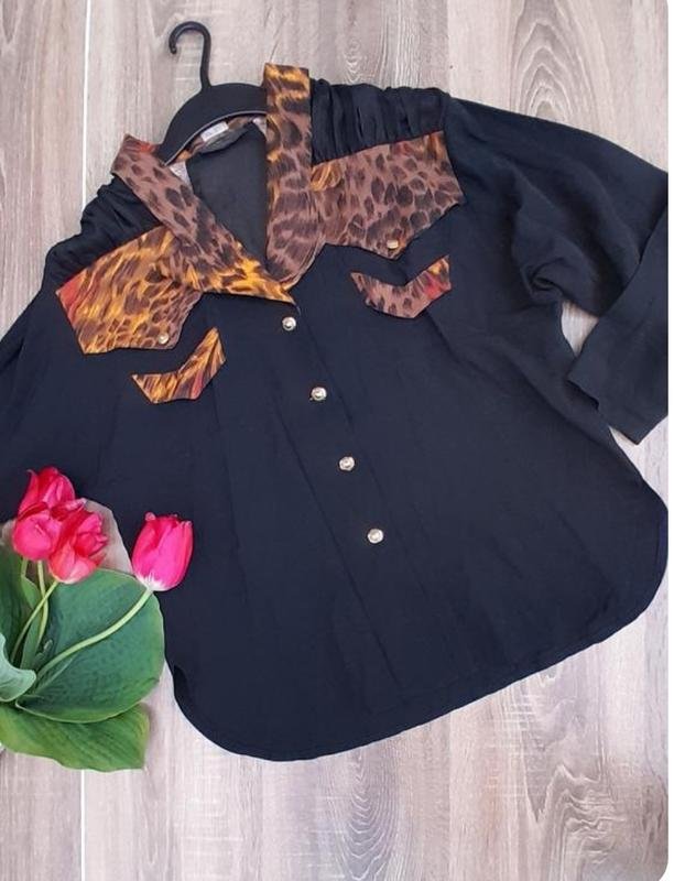 Женская American Vintage Рубашка Чёрный Вискоза 40