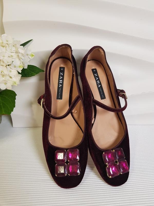 Женские ZARA Туфли Розовые Велюр 40.5