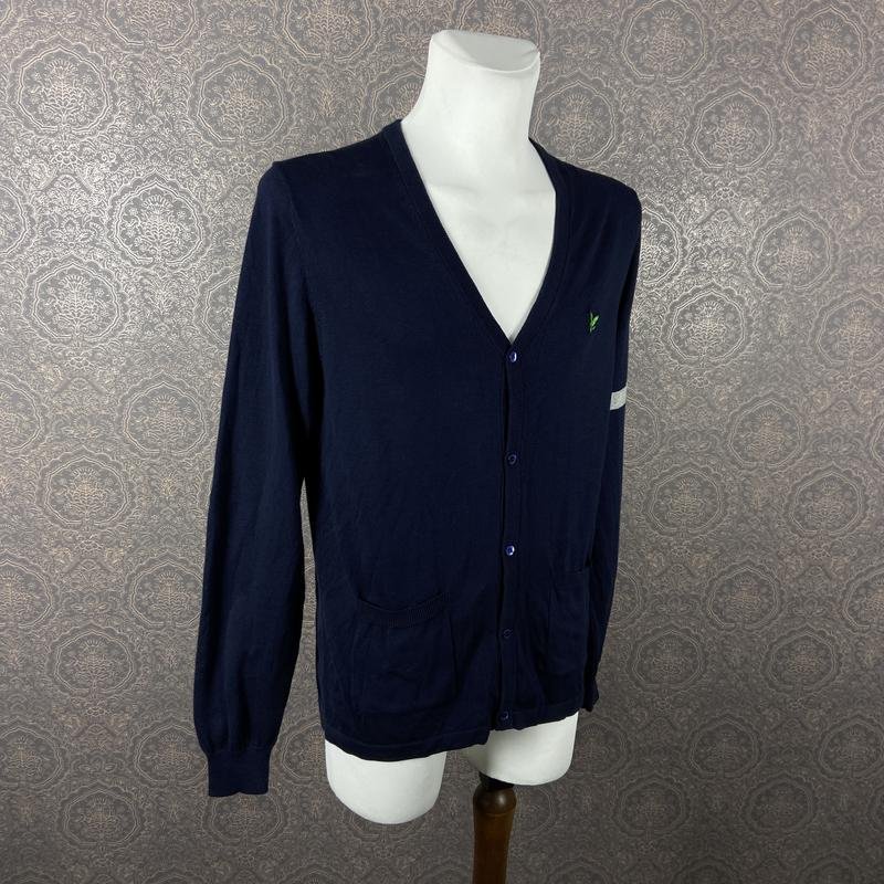 Мужской Lyle & Scott Свитер Тёмно-синий Хлопок 38