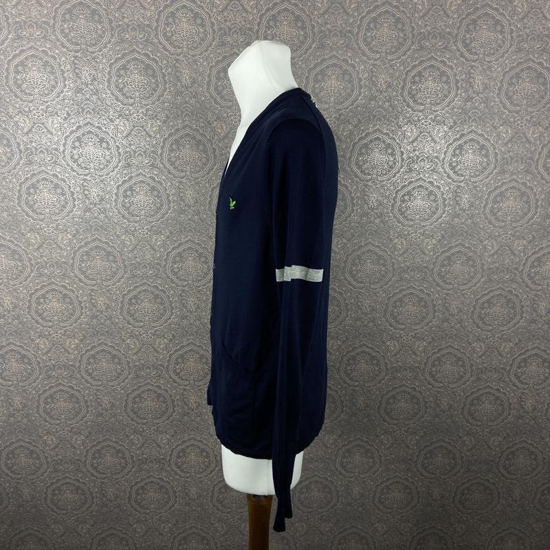 Мужской Lyle & Scott Свитер Тёмно-синий Хлопок 38